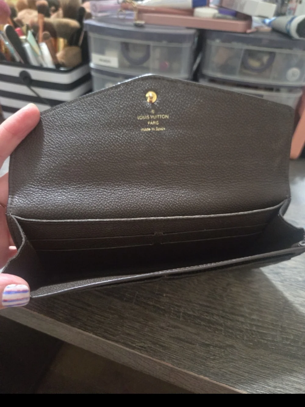 Louis Vuitton Curieuse Empreinte Leather wallet brown